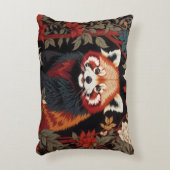 レッドエレガントパンダウィリアムモリスインスパイアフローラ アクセントクッション (正面(垂直))