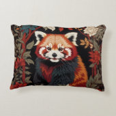 レッドエレガントパンダウィリアムモリスインスパイアフローラ アクセントクッション (裏面)