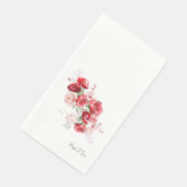 レッドエレガントフローラシンプルカスタムウェディングゲスト (コーナー)