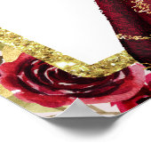 レッドエレガントプリンセスフローラキンセアニラ誕生日 ポスター (角)