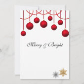 レッドエレガントボーブルクリスマスパーティの招待状 招待状 (裏面)