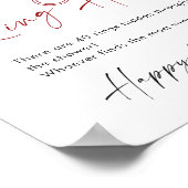 レッドエレガントポインセチアリングや輪狩りブライダルシャワー ポスター (角)