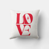 レッドエレガントラブタイポグラフィ クッション (裏面)