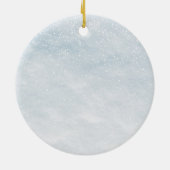 レッドエレガントリースホリーベリー金ゴールドメリークリスマス セラミックオーナメント (裏面)