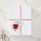 レッドエレガントローズブライダルシャワー ギフトタグ (より糸付き)