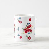 "レッドエレガントローズプリントマグ" コーヒーマグカップ (中央)