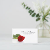 レッドエレガントローズプロフェッショナル赤と白フローラ 名刺 (スタンド正面)