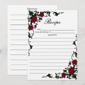 レッドエレガントローズレシピカード (正面/裏面)