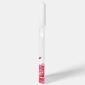 レッドエレガントローズ花びらフローラ名前をカスタムするシック Case-Mate iPhoneケース (裏面 / 右)