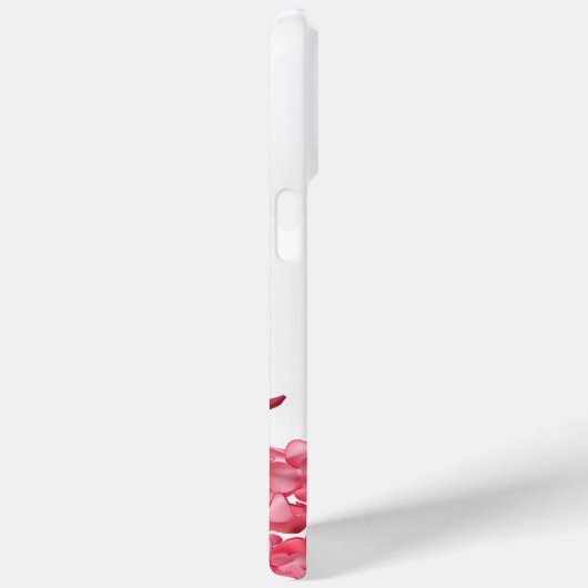 レッドエレガントローズ花びらフローラ名前をカスタムするシック Case-Mate iPhoneケース (裏面 / 右)