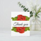 レッドエレガントローゼスサンキューカード サンキューカード (スタンド正面)