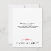 レッドエレガントローゼスサンキューカード サンキューカード (裏面)