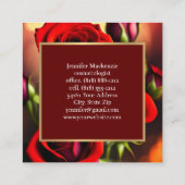 レッドエレガントローゼス金ゴールド スクエア名刺 (裏面)