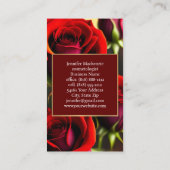 レッドエレガントローゼス金ゴールド 名刺 (裏面)
