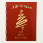 レッドエレガント金ゴールドクリスマスプランナー プランナー手帳 (正面)