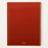 レッドエレガント金ゴールドクリスマスプランナー プランナー手帳 (裏面)