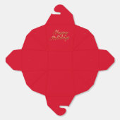 レッドエレガント金ゴールドホリデーパーティー フェイバーボックス (見開き)