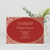 レッドエレガント金ゴールドボーイアンナラシャン 招待状 (スタンド正面)