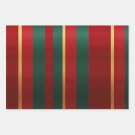 レッドエレガント金ゴールド&グリーンラグジュアリーはっきりした ラッピングペーパーシート