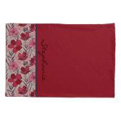 レッドエレガント・アネモンフローラ 枕カバー (裏面)