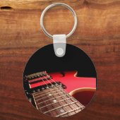 レッドエレキギター キーホルダー (正面)