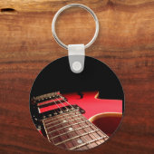 レッドエレキギター キーホルダー (正面)