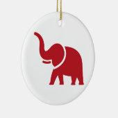 レッドエレファントクリスマスツリー セラミックオーナメント (右)