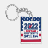 レッドエレファントRED WAVE 2022中期選挙US キーホルダー (正面左)