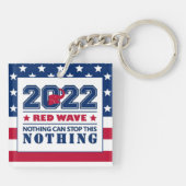 レッドエレファントRED WAVE 2022中期選挙US キーホルダー (裏面)