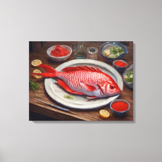 レッドエンペー絵を描ス – キャンバスプリントプリント キャンバスプリント (正面)