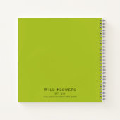 レッドオダマキ（植物）フラワーオンアトランティスグリーン ノートブック (裏面)