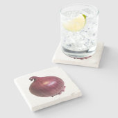レッドオニオンストーン コースター (横)