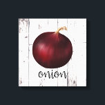 レッドオニオンホワイトウッドファームハウスキッチンアート キャンバスプリント<br><div class="desc">キャンバス印刷</div>