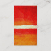 レッドオレンジイエロー抽象芸術トレンディー名刺 名刺 (裏面)