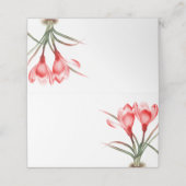 レッドオレンジクロッカスウォーターカラーアートゲスト座席表 プレイスカード (外部開封)