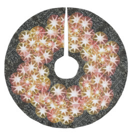 レッドオレンジコンパスジェムストーンラインストーン金ゴールド ブラッシュドポリエステルツリースカート