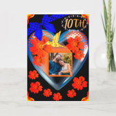 レッドオレンジフローラハミングバードソン10周年記念 カード (正面)