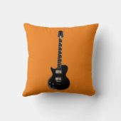 レッドオレンジブラックアーポップ・アートのトエレキギター クッション (裏面)