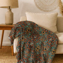 レッドオレンジブルーアクアターコイズお尻ボヘミアンアート