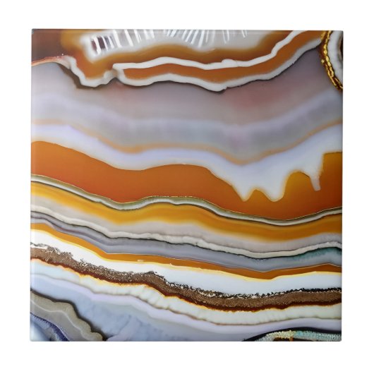 レッドオレンジホワイトブラックブルー金ゴールドゲート タイル (正面)