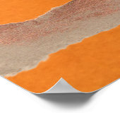 レッドオレンジ色のグラフィックコラージュの壁アートポスター ポスター (角)