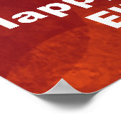 レッドオレンジ誕生日 ポスター (角)