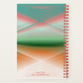 レッドオレンジ&グリーン抽象芸術アートノートブック ノートブック (裏面)