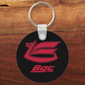 レッドオンブラックドラゴンキーチェーン キーホルダー (正面)