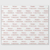 レッドオンホワイトメリークリスマス引用文 ラッピングペーパー (フラット)