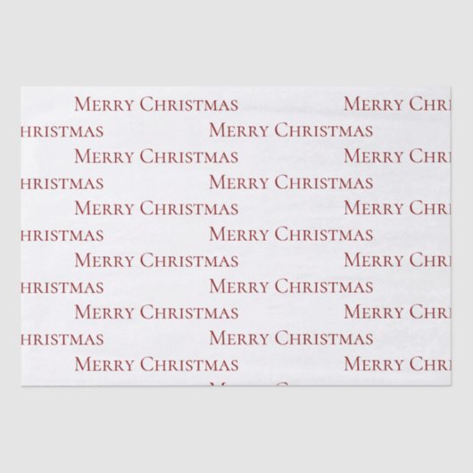 レッドオンホワイトメリークリスマス引用文 薄葉紙 (正面)