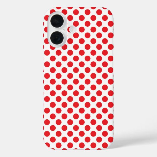 レッドオンホワイト水玉模様 Case-Mate iPhoneケース (裏面)