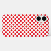 レッドオンホワイト水玉模様 Case-Mate iPhoneケース (裏面 (横))