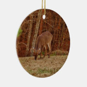 レッドオークカモフラージスタグバック食べ物を与えディアーズ セラミックオーナメント (右)