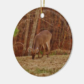 レッドオークカモフラージスタグバック食べ物を与えディアーズ セラミックオーナメント (左)